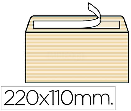 SO42 : ENVELOPE VERJURADO 110X220MM S/JANELA