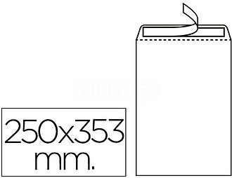 SO05 : ENVELOPE FOLIO PROLONGADO 250X353MM S/JANELA