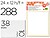 Etiquetas Adesivas Liderpapel 10 + 2 Folhas, 10X38 MM, 252 Etiq ET02 - imagem 1
