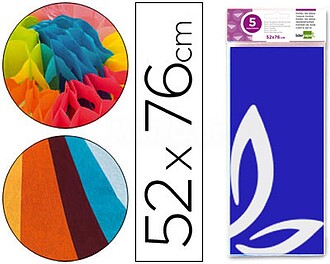 SE05 : PAPEL SEDA LIDERPAPEL 52 X 76 CM. 18 GRS/M2. AZUL