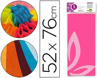 SE11 : PAPEL SEDA LIDERPAPEL 52 X 76 CM. 18 GRS/M2. ROSA
