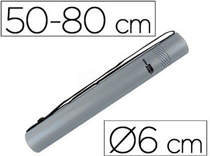 PP06 : TUBO PORTA DESENHOS EXTENSIVEL 80 CM CINZA