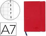Livro Apontamentos Liderpapel com Indice A7 Vermelho LG09