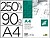 250 x Papel vegetal liderpapel din a4 90 gr folha Papel vegetal liderpapel din a4 90 gr folha PV02 - imagem 1