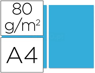 PC60 : PAPEL DE COR LIDERPAPEL DIN A4 80 GR TURQUESA RESMA D...