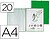 VE : Capa Catalogo Liderpapel com Espiral 20 Bolsas Polipropileno DIN-A4 Verde ESC-ESP-20 - imagem 1
