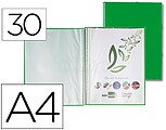 VE : Capa Catalogo Liderpapel com Espiral 30 Bolsas Polipropileno DIN-A4 Verde ESC-ESP-30