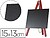 Quadro Preto Liderpapel Cavalete Madeira Superficie para Marcadores Tipo Giz 15X13CM Conjunto 3 Quadros PZ06 - imagem 1