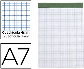 BN15 : 10 x Bloco de apontamentos quad 4mma7 80 folhas 60g/m...