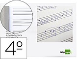Caderno de Musica Liderpapel Pentagrama 5MM Quarto 20 Folhas 100G/M2 Agrafado BM08