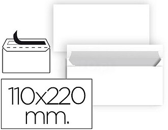 SO86 : ENVELOPE LIDERPAPEL N 2 BRANCO DIN AMERICANO 110X220 ...