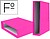 Caixa para Pasta de Arquivo de Alavanca Liderpapel em Cartão Folio Documenta Lombada 75 MM Rosa CZ36 - imagem 1