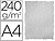 Papel de Cor Liderpapel Pergaminho com Cantos A4 240G/M2 Cinza Pack de 10 Folhas PW12 - imagem 1