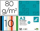 Cartolina Liderpapel A3 80GR/M2 10 Cores Sortidas Embalagem 100 Folhas PC92