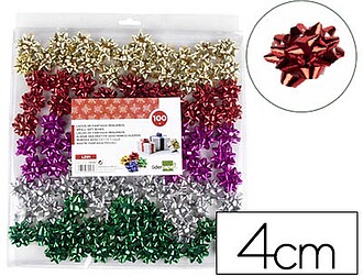 LZ01 : 100 x Lacos liderpapel fantasia pequenos cores metali...