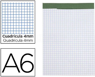 BN17 : Bloco de apontamentos quad 4mma6 80 folhas 60g/m2 per...