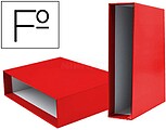 Caixa para Pasta de Arquivo Liderpapel Cartao Folio Documenta Lombada 82MM Cor Vermelho CZ15