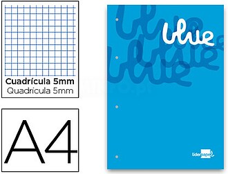 BR09 : RECARGA COLADA LIDERPAPEL QUADRICULA DE 5 MM AZUL A4 ...