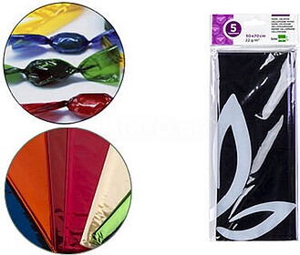 CL13 : PAPEL CELOFANE LIDERPAPEL 50X70 CM 22G/M2 BOLSA DE 5 ...