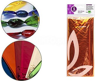 CL17 : PAPEL CELOFANE LIDERPAPEL 50X70 CM 22G/M2 BOLSA DE 5 ...