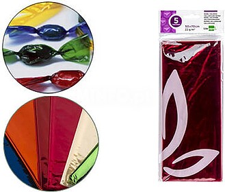 CL19 : PAPEL CELOFANE LIDERPAPEL 50X70 CM 22G/M2 BOLSA DE 5 ...