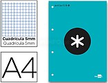 Recarga Colada Liderpapel Antartik Quadricula de 5 MM A4 Natural 100 F 100 GR Cor Turquesa BR20