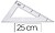 20 x Esquadro liderpapel triangulo plastico 25 cm Esquadro liderpapel triangulo plastico 25 cm RN05 - imagem 1