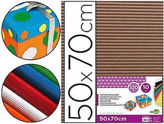 CN15 : 10 x Cartao ondulado liderpapel 320gr 50x70 cm castan...