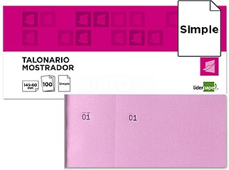 TL05 : 20 x Bloco de taloes 1/3 rosa Bloco de taloes 1/3 ros...
