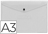 10 x Bolsa porta documentos liderpapel com mola din a3 transparente Bolsa porta documentos liderpapel com mola din a3 transparente DS32