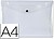 12 x Bolsa porta documentos liderpapel com mola din a4 transparente Bolsa porta documentos liderpapel com mola din a4 transparente DS17 - imagem 1