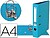 Pasta de Arquivo de Alavanca Liderpapel A4 Documenta Forrado PVC com Rado Lombada 52 MM Celeste Compressor Metalico AZ78 - imagem 1
