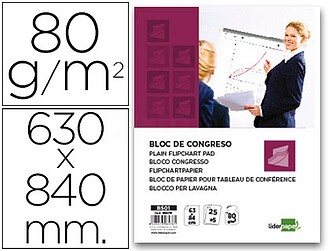 BS01 : BLOCO CONGRESSO LIDERPAPEL 25 FOLHAS - 63X84 CM