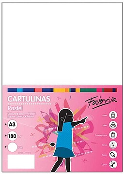 Pack Fabrisa de 100 Folhas de Cartolina 180 g/m² - Tamanho A3 - Cor Branca 15534