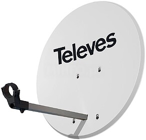 ANTENA PARABÓLICA DIAM.63CM OFFSET DISCO ALUMÍNIO COR Bran...