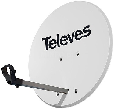 ANTENA PARABÓLICA DIAM.63CM OFFSET DISCO ALUMÍNIO COR Branco TELEVES