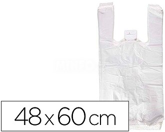 3004047 : 90 x Bolsa reciclada 70% branca 50 mc 48x60 cm apt...