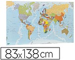 Mapa Mundo Plastificado Enrolado Tubo Cartão 84x140cm : 173G ADV-439244