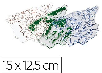 250 : Modelo faibo mapa espanha 15x12,5 cm bolsa de 3 unidad...