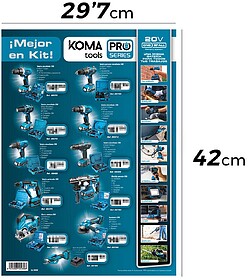 00289 CARTAZ Destaque TEMÁTICO COM PVP KOMA TOOLS 29,7x42cm