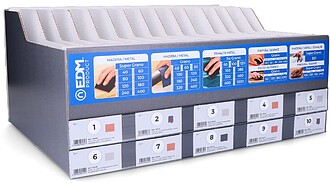G-00605 00605 EXPOSITOR DE CARTÃO PARA LIXA 49x22x37cm EDM