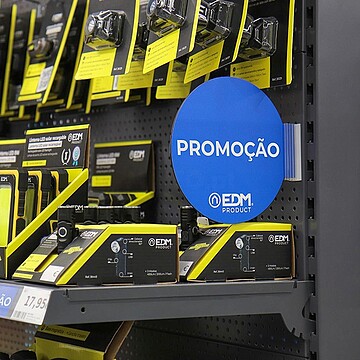 G-02057 02057 DISPLAY Destaque MÓDULO PORTUGUÊS “Destaque” EDM Ø 20cm. CONTÉM SUPORTE ADESIVO 02942