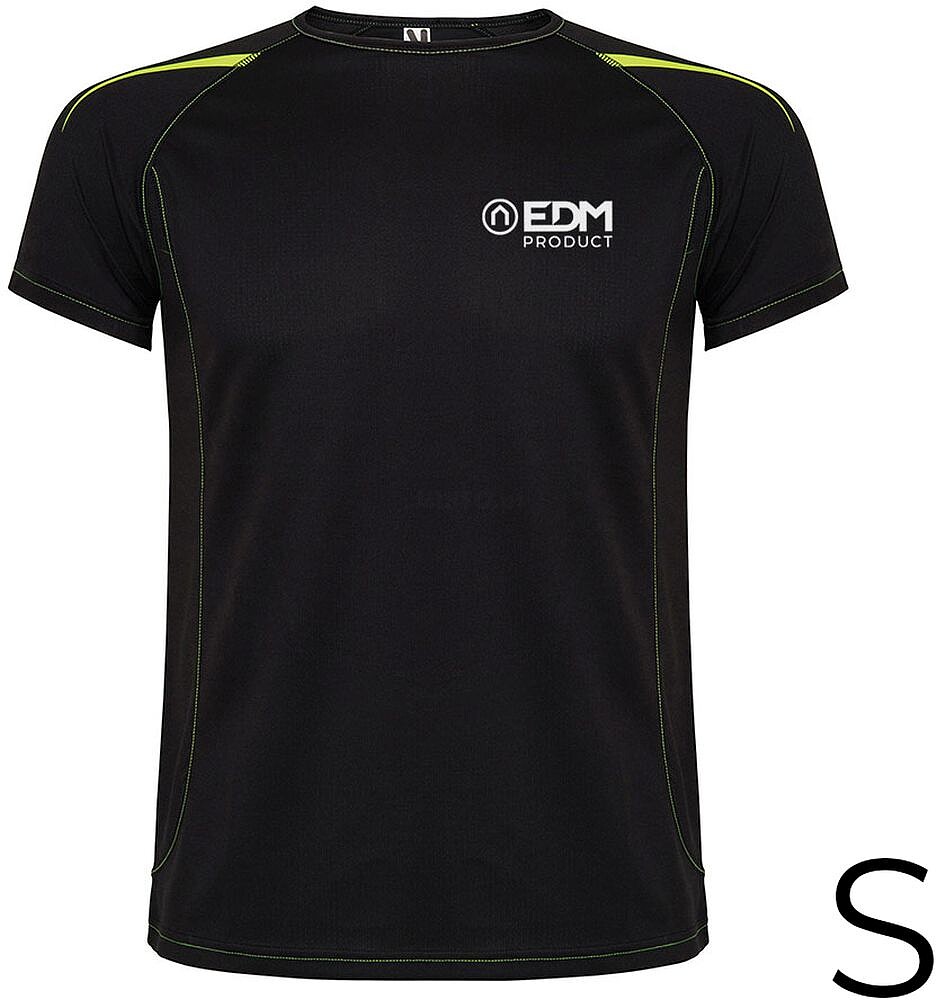 Camiseta Desportiva Preta Tamanho-S Roly Edm G-05863