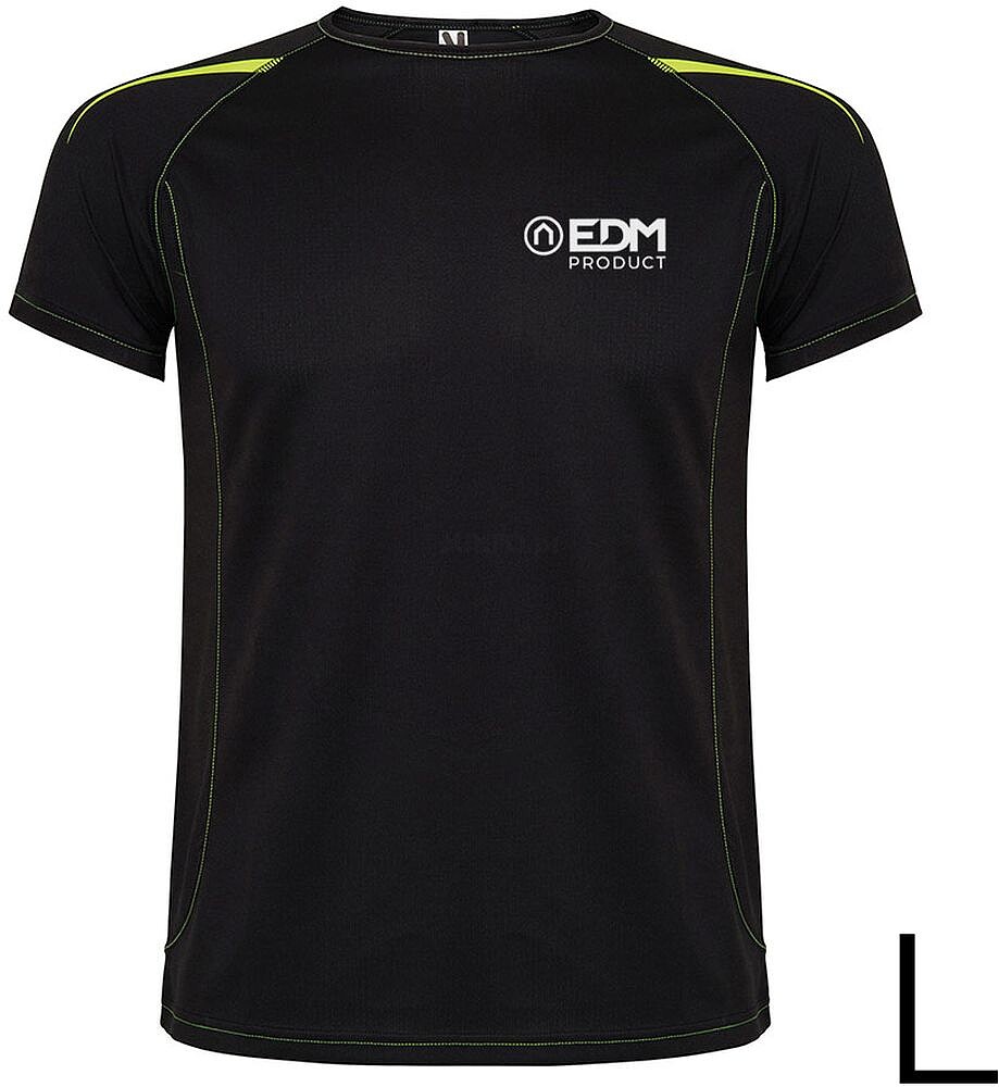 Camiseta Desportiva Preta Tamanho-L Roly Edm G-05865