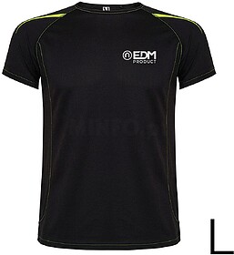 G-05865 : 05865 CAMISETA DESPORTIVA PRETA TAMANHO-L ROLY EDM