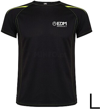 G-05865 : 05865 CAMISETA DESPORTIVA PRETA TAMANHO-L ROLY EDM