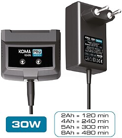 G-08421 : 08421 CARREGADOR DE BATERIA 20 V 30 W