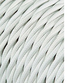 11964 CABO TEXTIL TRENZADO 2X0,75MM Branco EURO/MTS