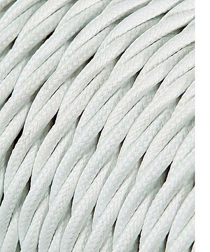 11964 CABO TEXTIL TRENZADO 2X0,75MM Branco EURO/MTS