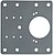 Placa de Reparação de Bisagra de Cazoleta Inox BC14 90x90mm 92625 MICEL G-15148 - imagem 1